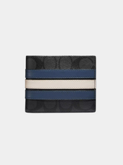 3 In 1 Wallet In Signature Canvas With Varsity Stripe