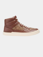 Clip Court High Top Sneaker In Signature Canvas