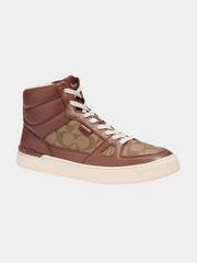 Clip Court High Top Sneaker In Signature Canvas